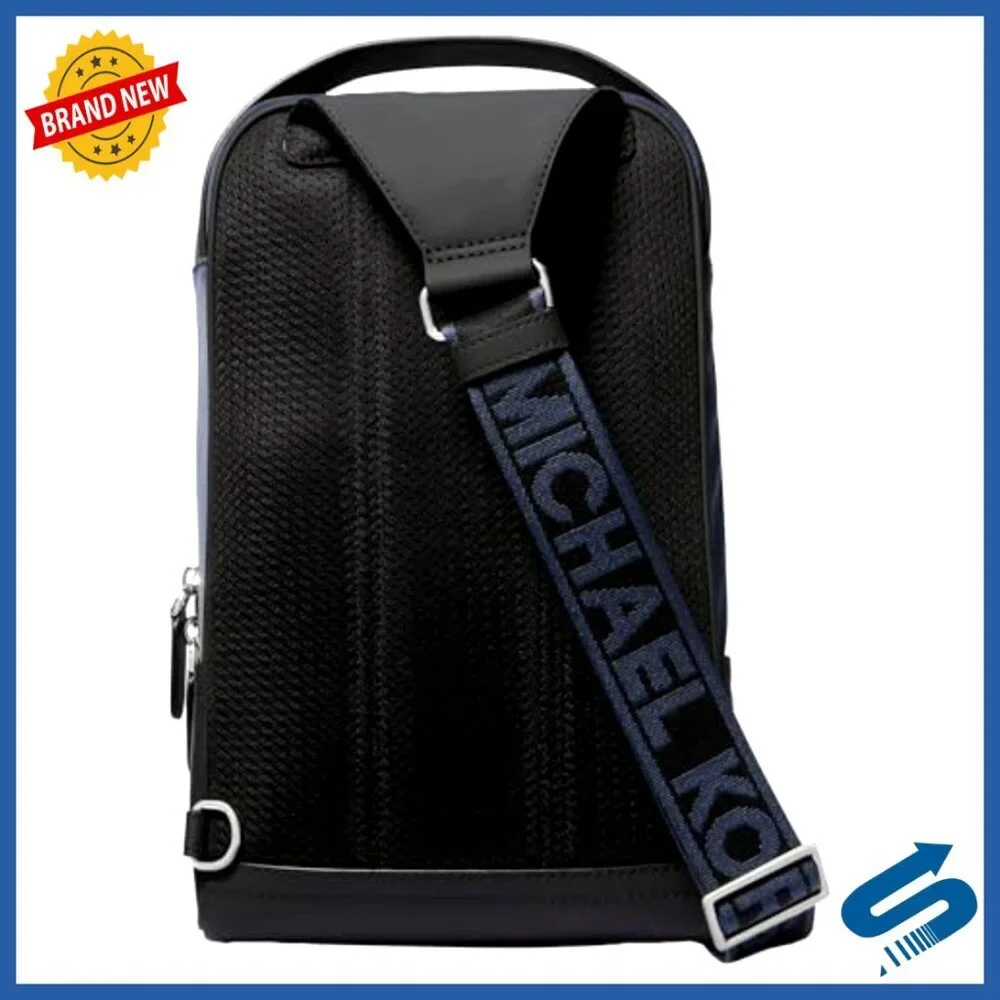 Structured Nylon Crossbody Sling Pack with 5 Compartments